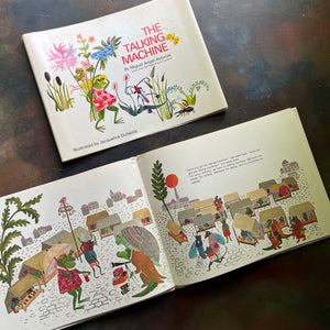 The Talking Machine written by Miguel Angfel Asturias with illustrations by Jacqueline Duheme-1971 First Edition-vintage Children's Picture Book-view of the illustrations