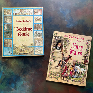The Tasha Tudor Book of Fairy Tales & Tasha Tudor's Bedtime Book-classic children's stories-view of the front covers