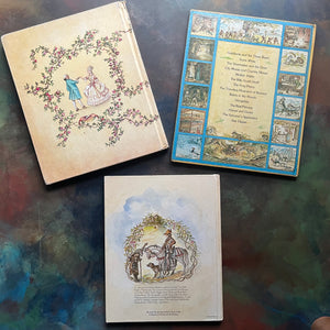 The Tasha Tudor Book of Fairy Tales, Tasha Tudor's Bedtime Book & The Treasury of Stories for Children-vintage children's stories-view of the back covers