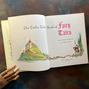 The Tasha Tudor Book of Fairy Tales selected, edited & illustrated by Tasha Tudor-vintage children's book-vintage fairy tales-vintage short stories-view of the title page