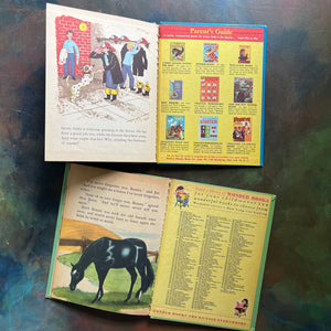 The Wonder Book of Firemen and Fire Engines-Black Beauty Retold for Little Children-1950s-children's picture books-Wonder Books-view of the back, inside covers