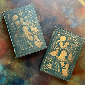 The Works of Charles Dickens Collier's Unabridged Editions-Volumes III and Volumes IV-Classic Literature-collectible editions-view of the embossed front covers