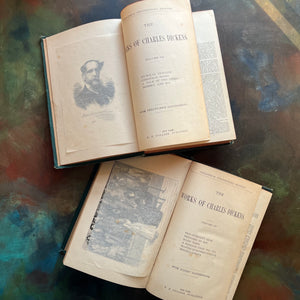 The Works of Charles Dickens Collier's Unabridged Editions-Volumes III and Volumes IV-Classic Literature-collectible editions-view of the title pages