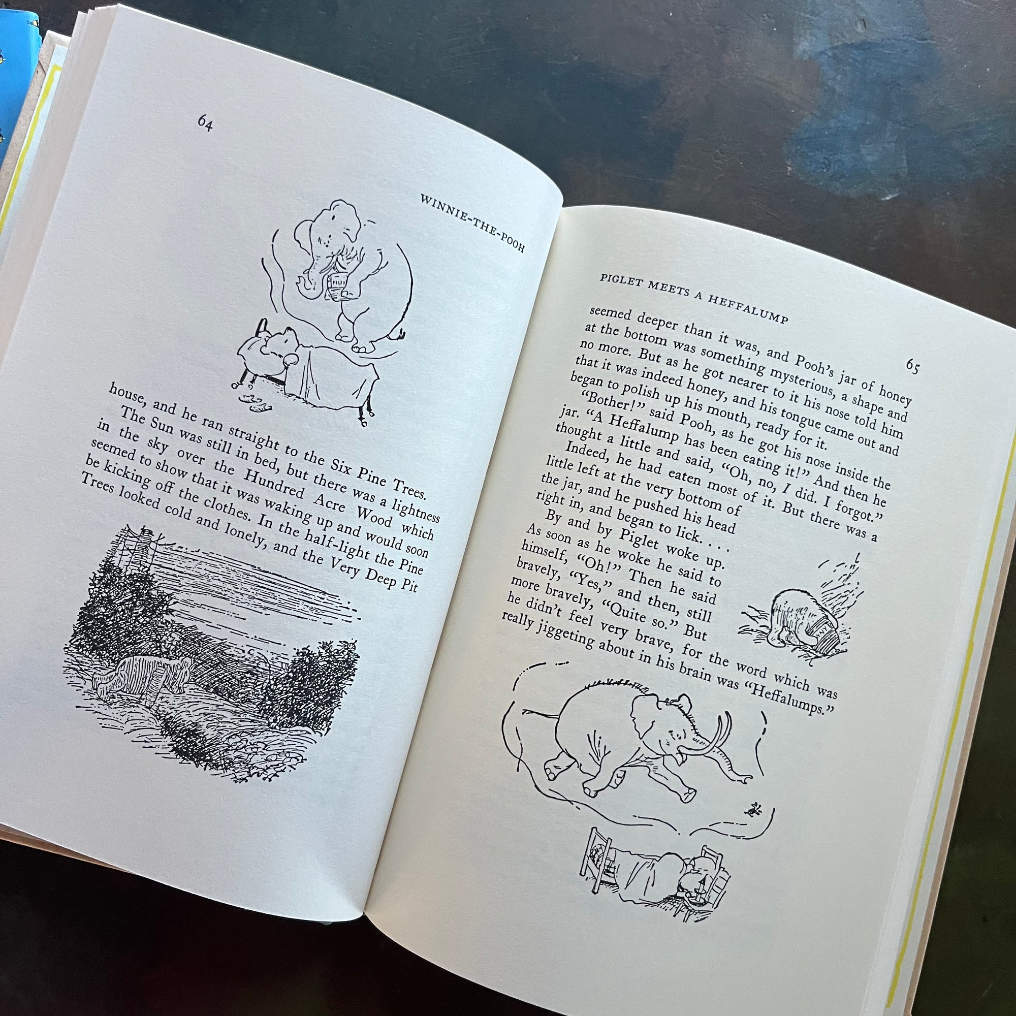 The World of Pooh-The Complete Winnie the Pooh and The House at Pooh Corner-A. A. Milne-E. H. Shepard-Read Aloud Revival-vintage children's short stories-view of the black & white illustrations