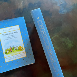 The World of Pooh-The Complete Winnie the Pooh and The House at Pooh Corner-A. A. Milne-E. H. Shepard-Read Aloud Revival-vintage children's short stories-view of the clothbound spine