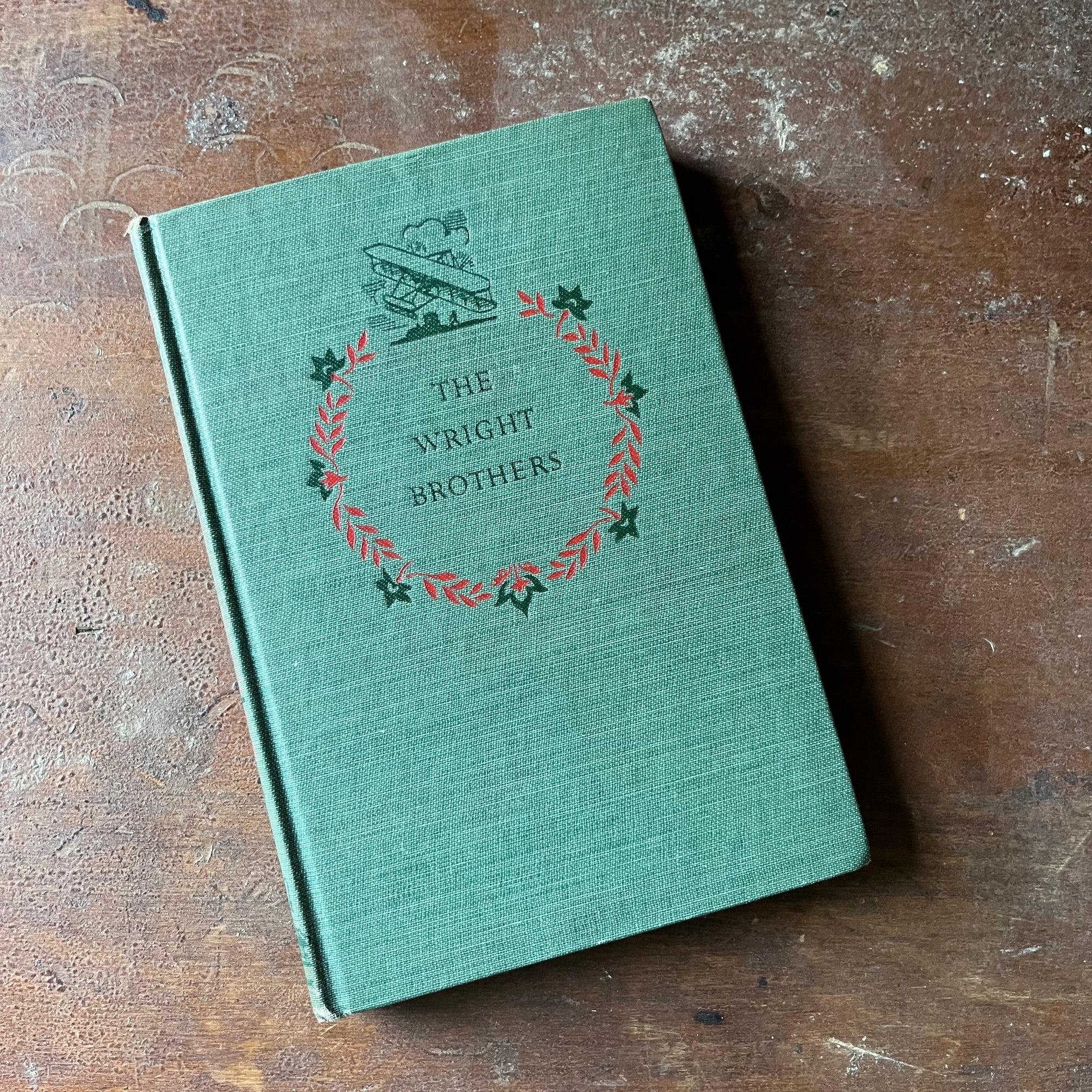vintage children's book, vintage chapter book, living history book, Landmark Series - The Wright Brothers written by Quentin Reynolds with illustrations by Jacob Landau - view of the front cover