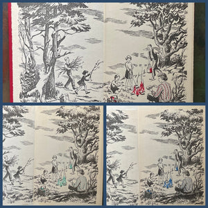 The Happy Hollisters Mystery Series by Jerry West-Starter Set Books 1-5-vintage children's mystery books-wholesome family reads-view of the inside covers in different colors