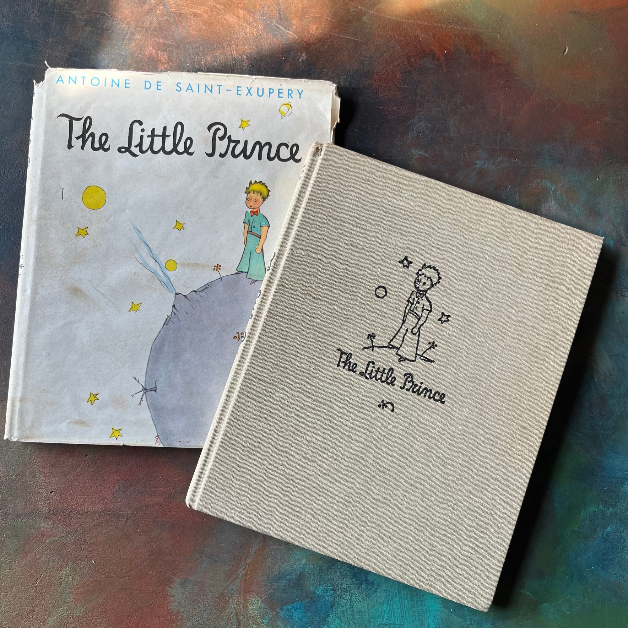 The Little Prince written & illustrated by Antoine De Saint-Exupery-vintage children's classic literature-vintage children's chapter book-view of the front cover