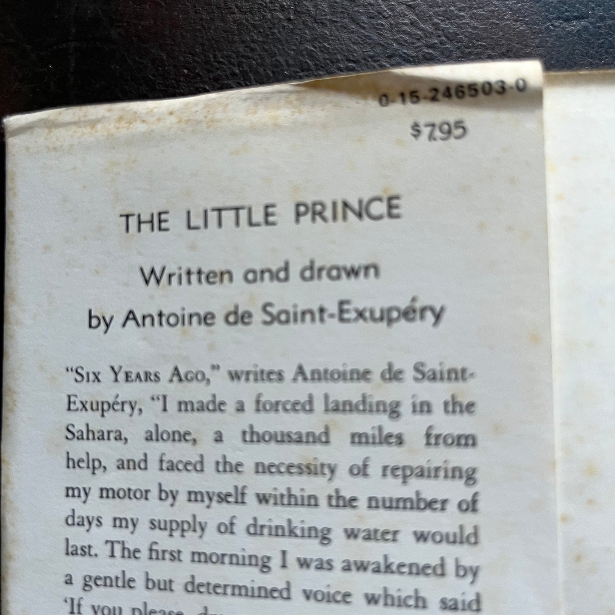 The Little Prince by Antoine De Saint-Exupery - 1963 Early Edition with Dust Jacket