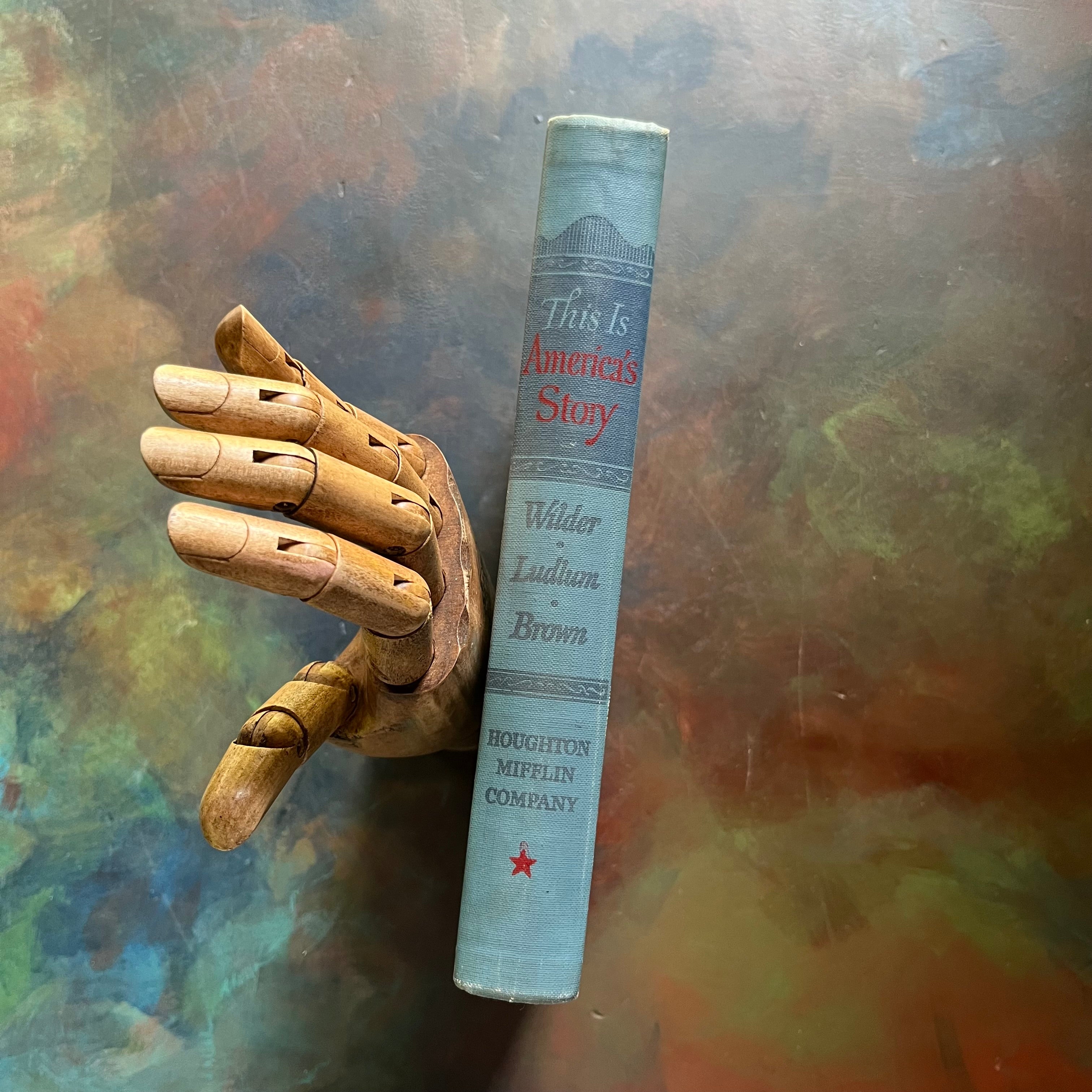This Is America's Story-Wilder-Ludlum-Brown-vintage school history textbook-United States History-view of the spine