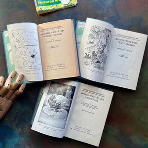 Thornton W. Burgess Animal Story Books-Mother West Wind Where Stories-Mother West Wind Why Stories-Mother West Wind's Neighbor-favorite read alouds-view of the title pages