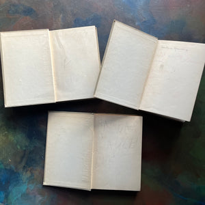 Set of Three illustrated Thornton Burgess Bedtime Story-Books-The Adventures of Jerry Muskrat-The Adventures of Chatterer the Squirrel-The Adventures of Buster Bear-vintage children's short chapter books-animal stories-view of the inside covers