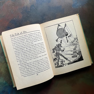 Tik-Tok of Oz written by L. Frank Baum with illustrations by John R. Neill-1914 Edition-modern day fairy tale-classic children's literature-vintage children's chapter book-view of the illustrations