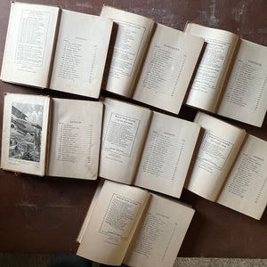 antique children's chapter books, adventure books for boys - Tom Swift Adventure Books Set of 7 written by Victor Appleton - view of the copyright & contents pages