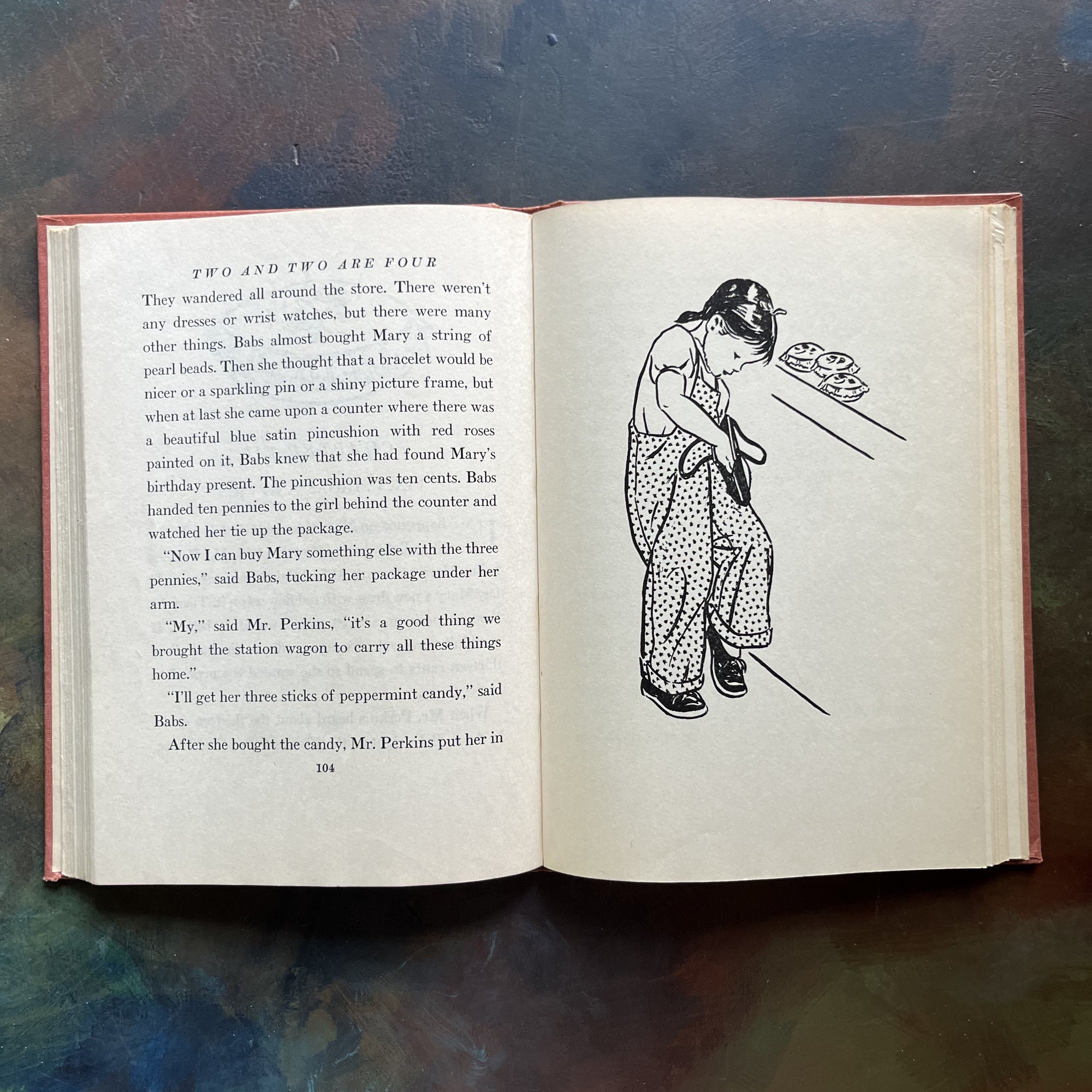 Two and Two are Four Written & illustrated by Carolyn Haywood-vintage children's chapter book-first edition-1940 A Wartime Book-view of the black & white illustrations