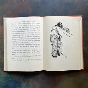 Two and Two are Four Written & illustrated by Carolyn Haywood-vintage children's chapter book-first edition-1940 A Wartime Book-view of the black & white illustrations