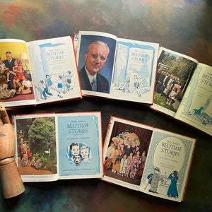 Uncle Arthur's Bedtime Stories Book Set-Volumes 1 through 5-Written by Arthur S. Maxwell-wholesome family stories-classic children's literature-view of the title page and frontispieces