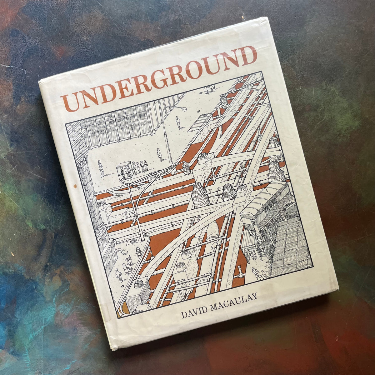 Underground by David Macaulay-explore infrastructure under your city-pen and ink illustrations-view of the dust jacket's front cover