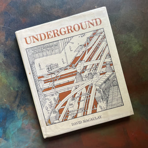 Underground by David Macaulay-explore infrastructure under your city-pen and ink illustrations-view of the dust jacket's front cover
