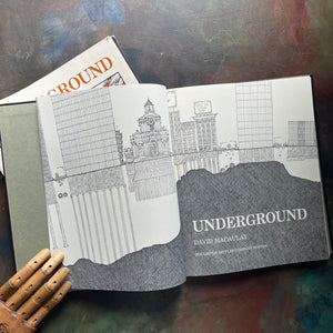 Underground by David Macaulay-explore infrastructure under your city-pen and ink illustrations-view of the title page