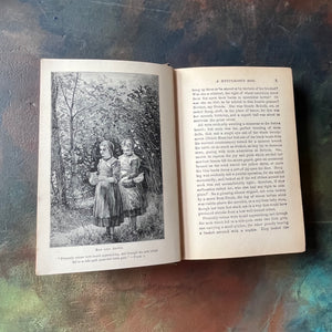 Under the Lilacs written by Louisa May Alcott-antique children's book-antique book-Robert Brothers 1896-view of the black & white illustration