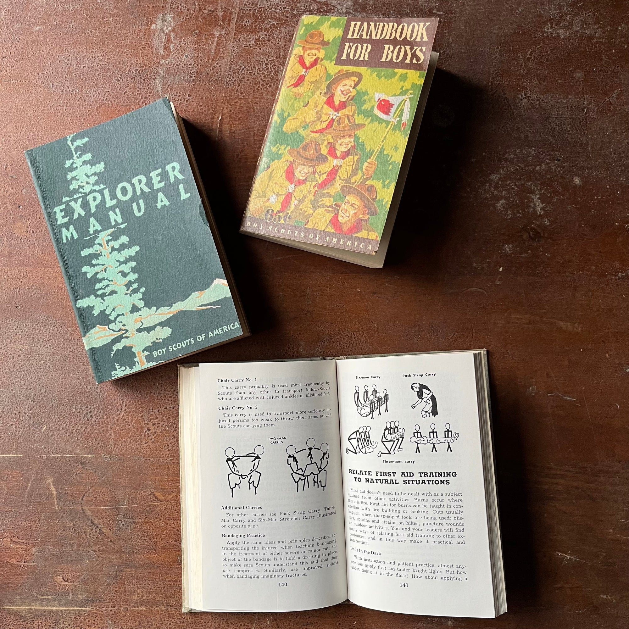 Vintage Boy Scout Book Bundle-Explorer Manual, Handbook for Boys, Boy Scout Games - view of the illustrations