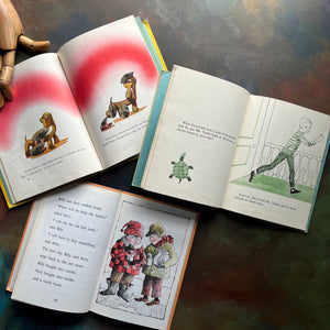 Vintage Children’s Turtle Books-classic Picture Books-Let's Get Turtles-Poke-Along-Mr. Turtle's Mystery-Arnold Lobel-Millicent Selsam-view of the illustrations