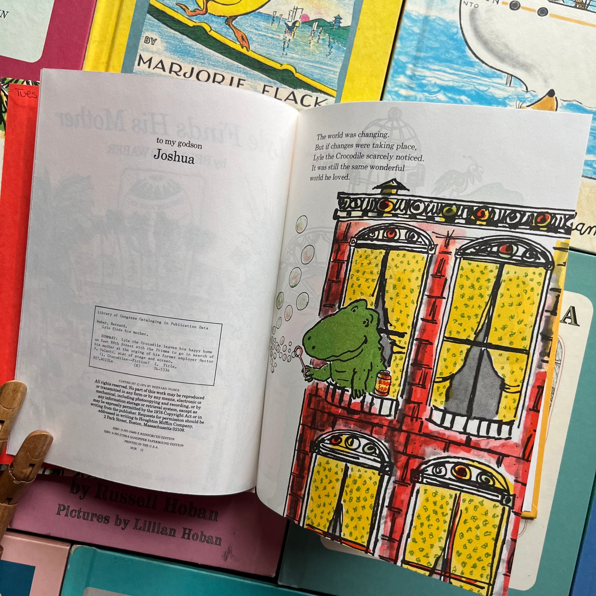 A collection of 11 Vintage Classic Children’s Picture Books published by the Children’s Choice Book Club-award winning picture books-view of one of their copyright pages