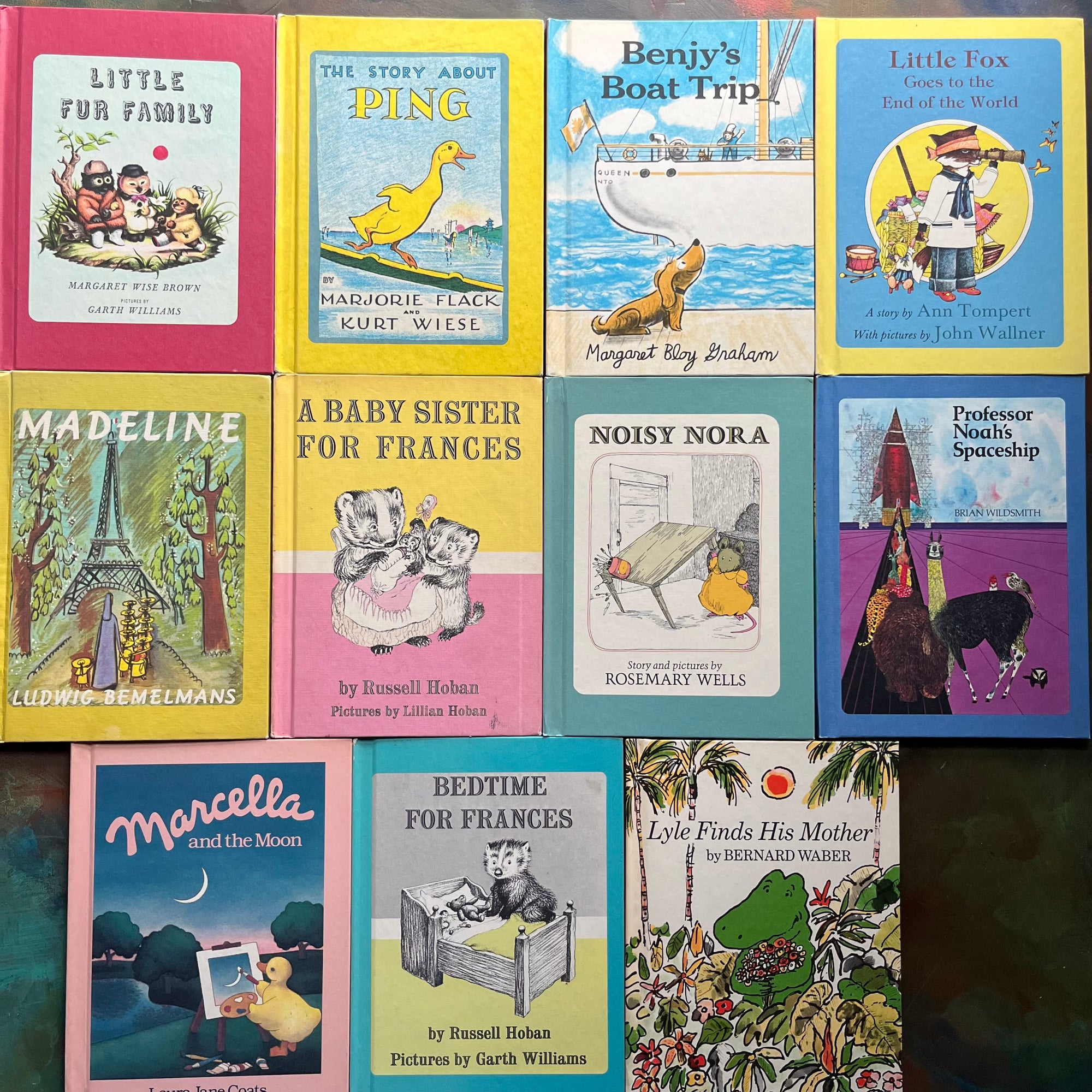 A collection of 11 Vintage Classic Children’s Picture Books published by the Children’s Choice Book Club-award winning picture books-view of their front covers