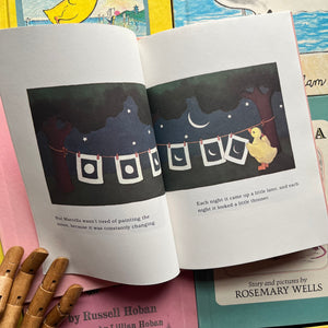 A collection of 11 Vintage Classic Children’s Picture Books published by the Children’s Choice Book Club-award winning picture books-view of the illustrations in one book
