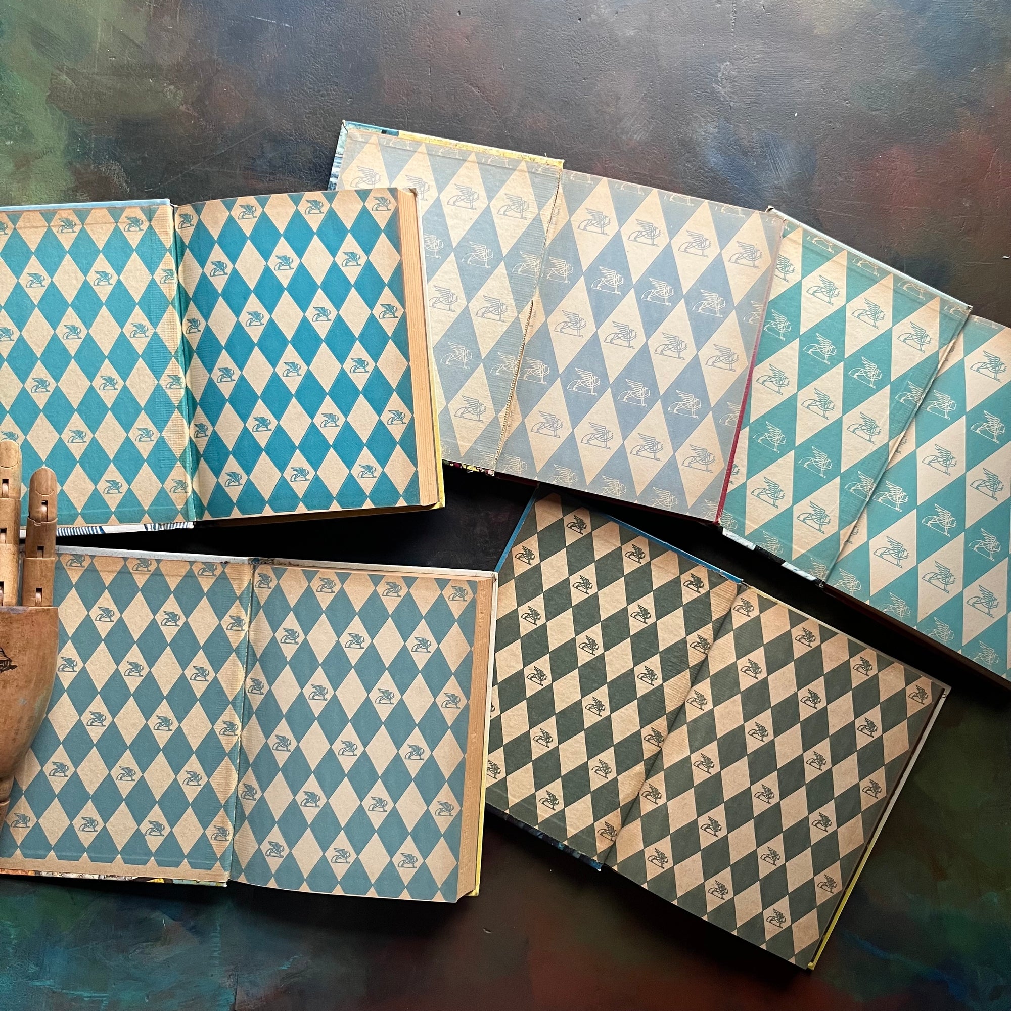 Vintage Kathy Martin Nurse Book Set–First 5 Books–1950s–1960s Nursing Adventure Series-vintage children's chapter books-view of the inside covers