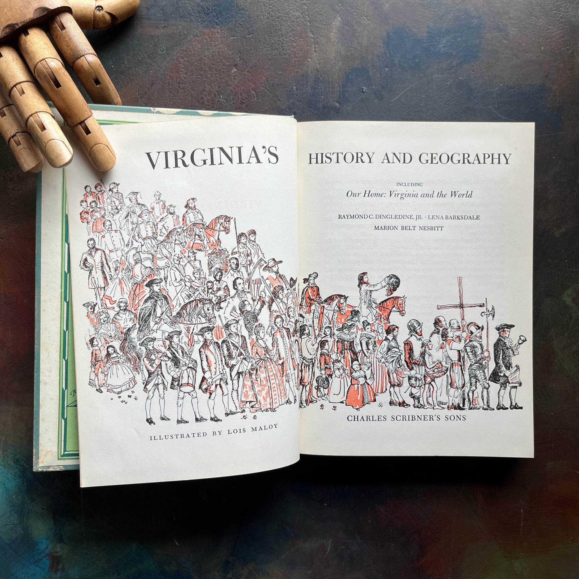 Virginia's History & Geography-Our Home Virginia & The World-vintage US History textbooks-America250-view of the title page
