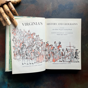 Virginia's History & Geography-Our Home Virginia & The World-vintage US History textbooks-America250-view of the title page
