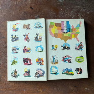 Landmark Series Book, vintage children's history book - WIlliam Penn:  Quaker Hero written by Hildegarde Dolson with illustrations by Leonard Everett Fisher - view of the inside cover