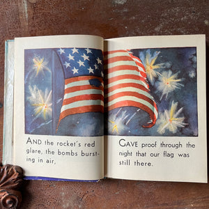 vintage children's picture books, Rand McNally Book - We Love America, The Star Spangled Banner, The Flag of the United States - view of the illustrations