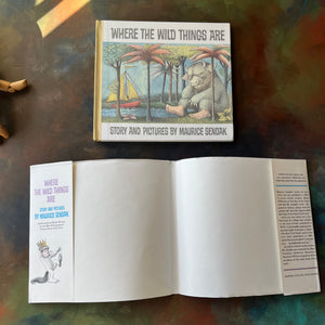 Where the Wild Things Are written & illustrated by Maurice Sendak-1991 25th Anniversary Edition-Caldecott Medal Winner-living children's picture book-collectible edition-view of the dust jacket's inside flaps