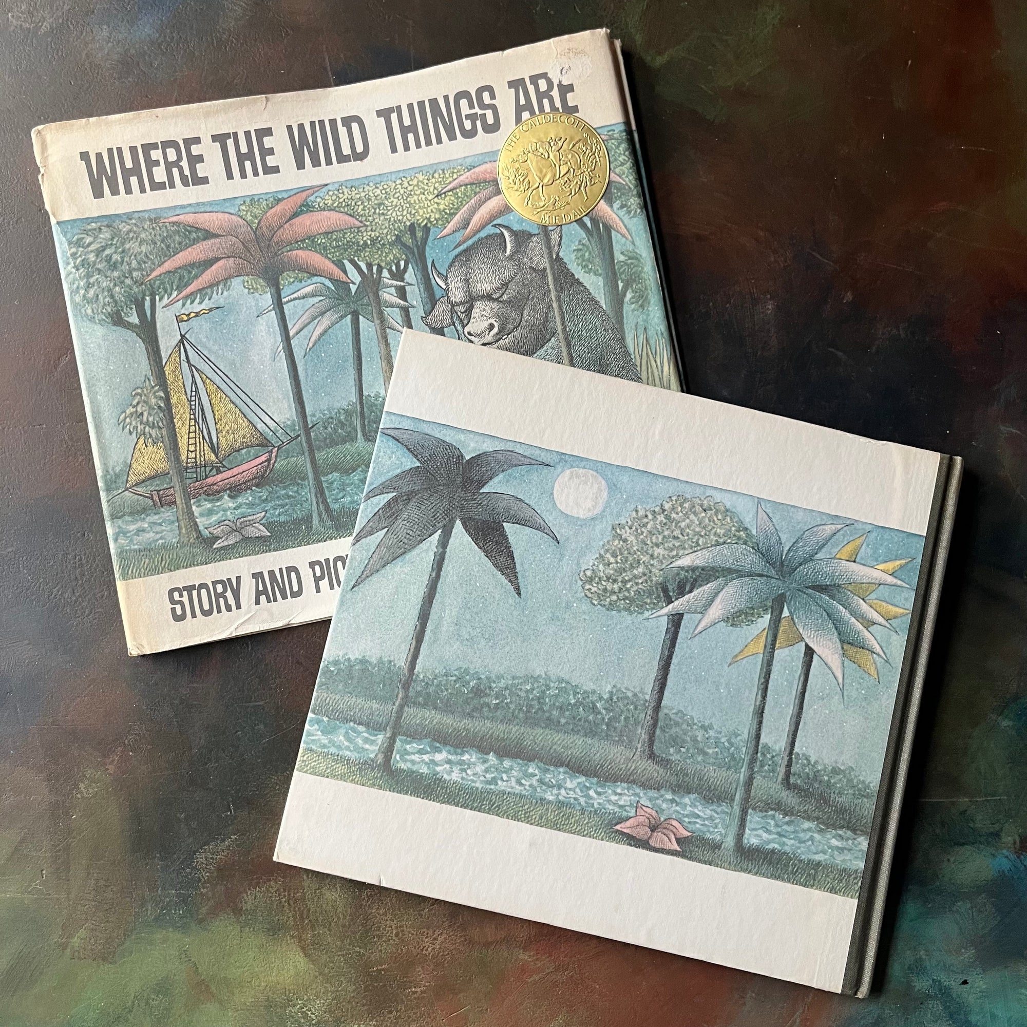 Where the Wild Things Are written & illustrated by Maurice Sendak-1964 The Caldecott Medal Award Winning Book-vintage children's picture book-view of the back cover