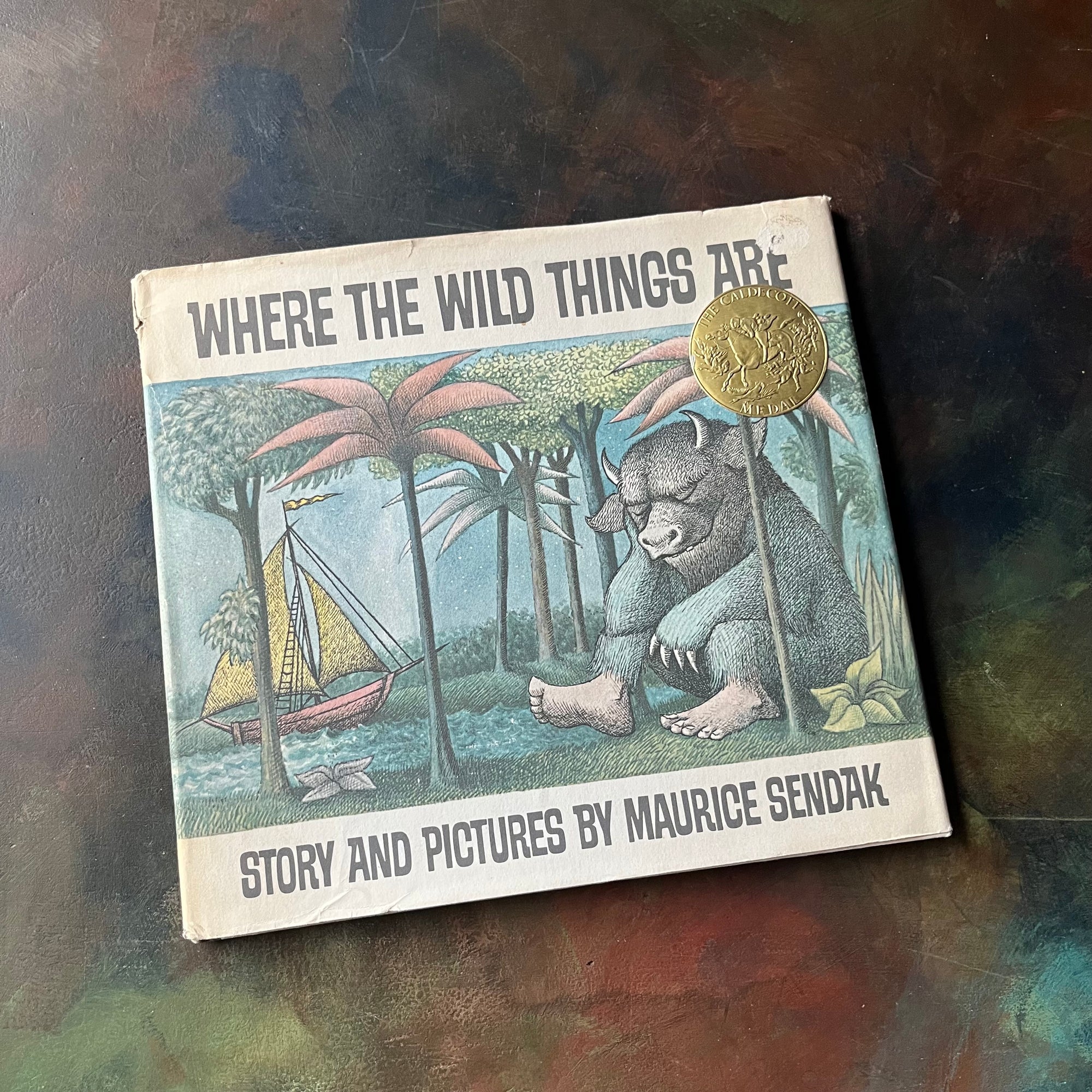 Where the Wild Things Are written & illustrated by Maurice Sendak-1964 The Caldecott Medal Award Winning Book-vintage children's picture book-view of the dust jacket's front cover
