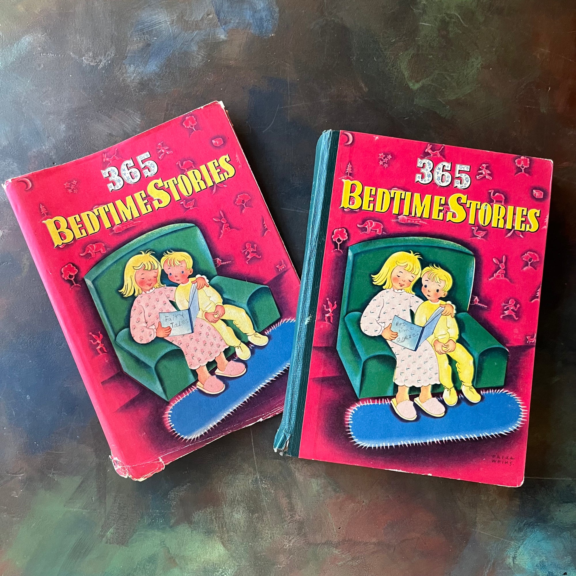 365 Bedtime Stories A Story for Every Day of the Year - A Whitman Giant Book-1944 Edition-classic short stories for children-view of the front cover