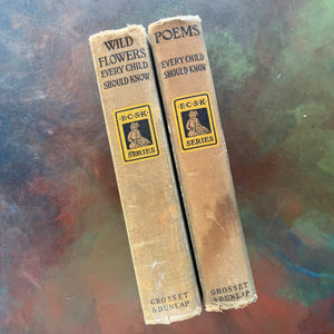 Wildflowers Every Child Should Know-Poems Every Child Should Know-vintage books for children-view of the spines