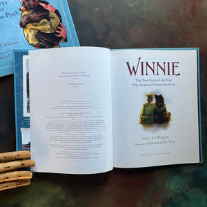 Winnie written by Sally M. Walker with illustrations by Jonahan D. Voss-The True Story of the Bear Who Inspired Winnie-The-Pooh-view of the title and copyright pages