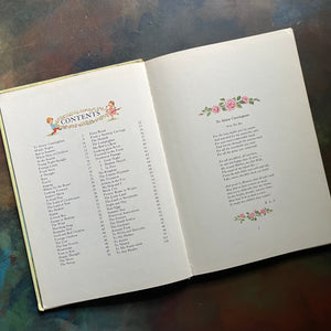 a-childs-garden-of-verses-robert-louis-stevenson-gyo-fujikawa-classic-poetry-for-children-vintage-childrens-books-view of the contents and dedication pages