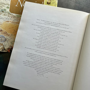 The Complete Chronicles of Narnia By C.S. Lewis - a HarperCollinsPublishers-edition-vintage children's-literature-fantasy-books-for-kids-view of the copyright page