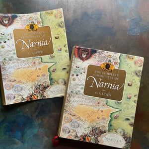 The Complete Chronicles of Narnia By C.S. Lewis - a HarperCollinsPublishers-edition-vintage children's-literature-fantasy-books-for-kids-view of the front cover