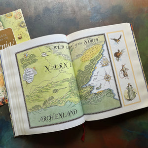 The Complete Chronicles of Narnia By C.S. Lewis - a HarperCollinsPublishers-edition-vintage children's-literature-fantasy-books-for-kids-view of the map of Narnia