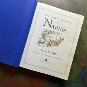 The Complete Chronicles of Narnia By C.S. Lewis - a HarperCollinsPublishers-edition-vintage children's-literature-fantasy-books-for-kids-view of the title page