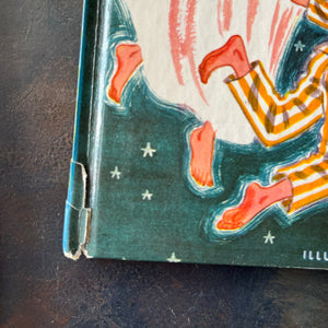 vintage children's picture books by Random House in oversized format:  Peter Pan written by J. M. Barrie and adapted by Phoebe Wilson with Illustrations by Ruth Wood & Andersen's Fairy Tales written by Hans Christian Andersen and Retold by Rose Dobbs with Illustrations by Gustav Hjortlund - view of the condition of the spine of Peter Pan