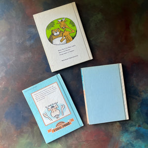 vintage children's picture books, An I Can Read Book Set -Morris the Moose Three Book Set story and illustrations by Bernard Wiseman - view of the back covers