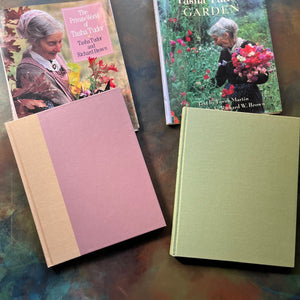 vintage gardening books-biographies of Tasha Tudor-Tasha Tudor's Garden by Tovah Martin with Photographs by Richard W. Brown-The Private World of Tasha Tudor-view of the front covers