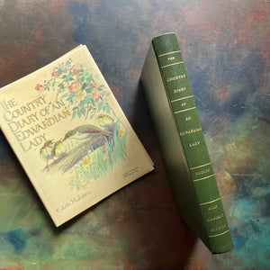 vintage nature sketchbook & diary - The Country Diary of An Edwardian Lady written & illustrated by Edith Holden-a yearlong nature study of the English Countryside from 1906-view of the spine